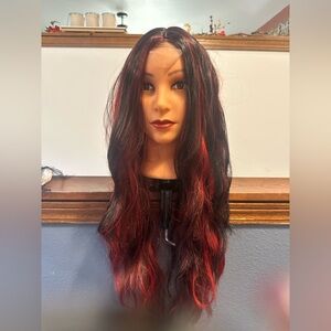 Stylish Black and Red wig